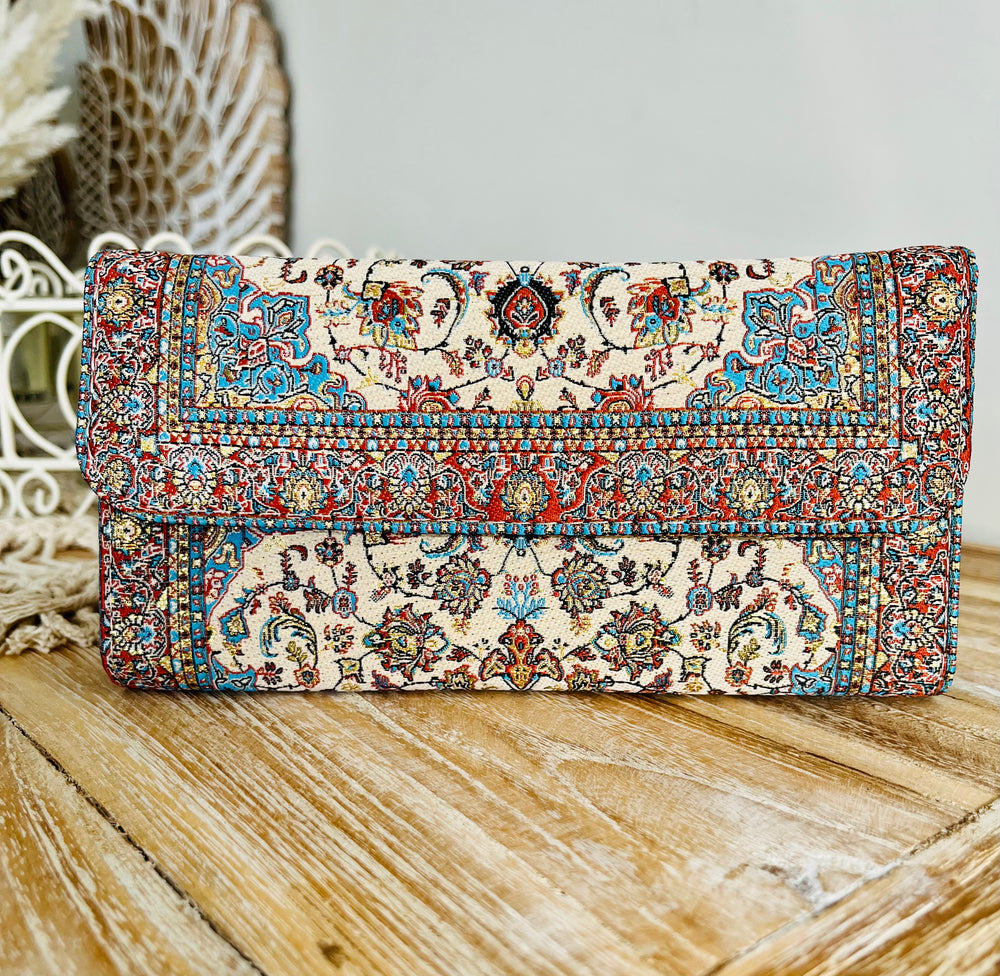 Boho Woven Fabric Purse/Wallet