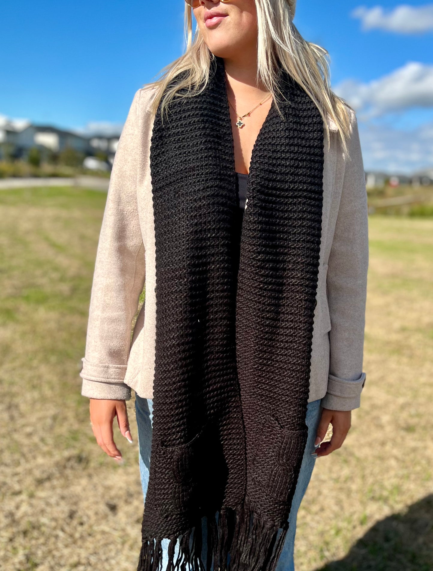 
                  
                    Oversized 2 Pocket Scarf
                  
                